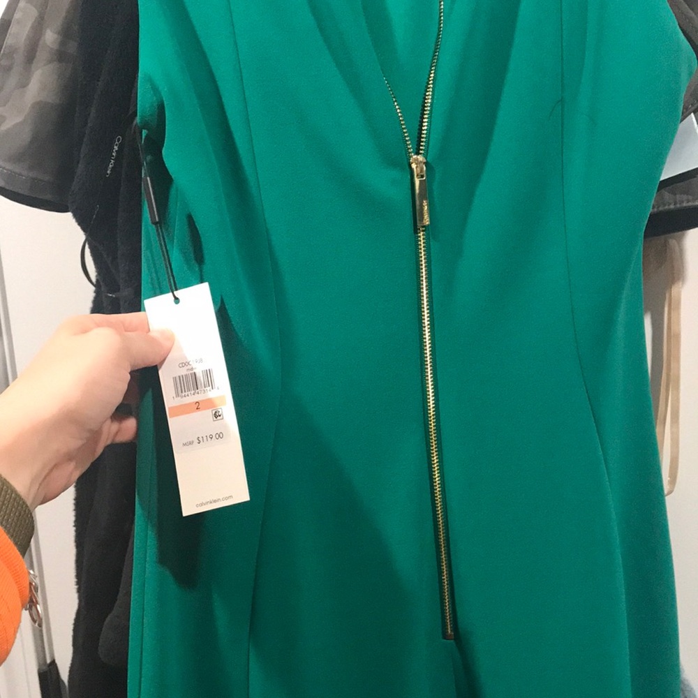 NWT Calvin Klein midi dress flare 2